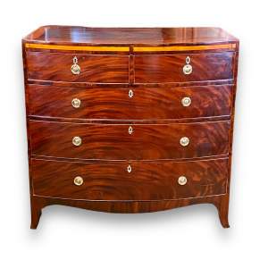 Mahogany Bow Fronted Chest of Drawers