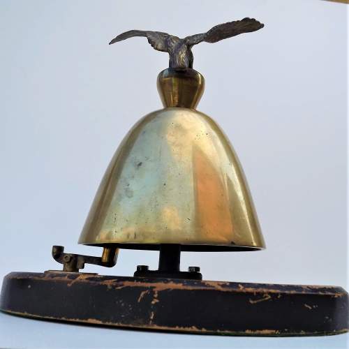 Large 19th Century Austrian Dinner Bell with Bronze Eagle Finial image-2