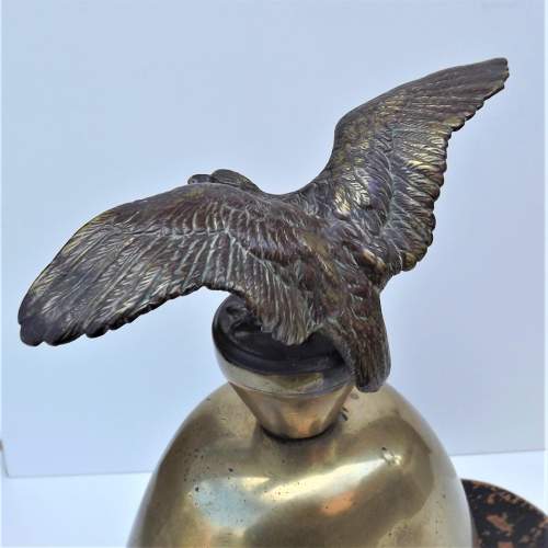 Large 19th Century Austrian Dinner Bell with Bronze Eagle Finial image-4