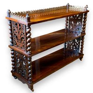 Mid 19th Century Rosewood Open Bookcase