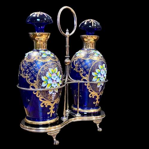 Pair of 19th Century Late Victorian Murano Decanters image-1