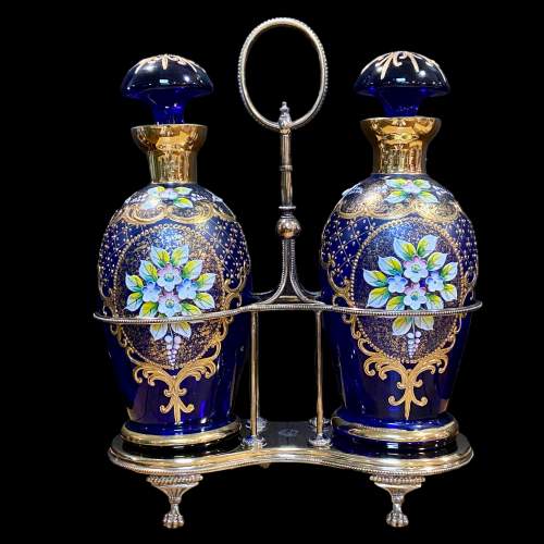 Pair of 19th Century Late Victorian Murano Decanters image-2