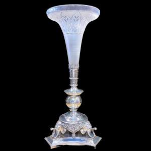 Victorian Silver Plated Stem Vase
