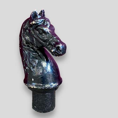 Victorian Cast Iron Horse Head Finial image-1