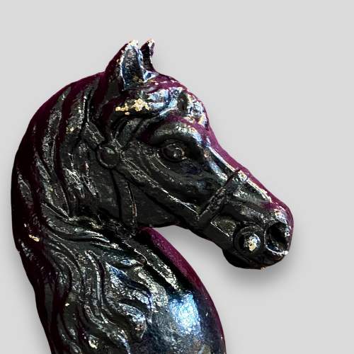 Victorian Cast Iron Horse Head Finial image-2