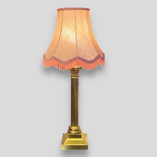 Solid Brass Corinthian Column Table Lamp image-1