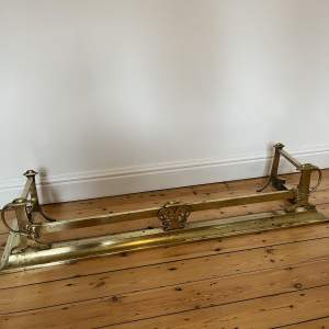 Victorian Art Nouveau Brass Fender