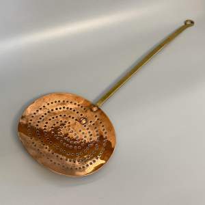 19th Century Copper and Brass Skimmer