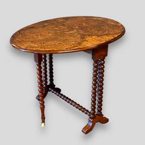 Victorian Burr Walnut Sutherland Table