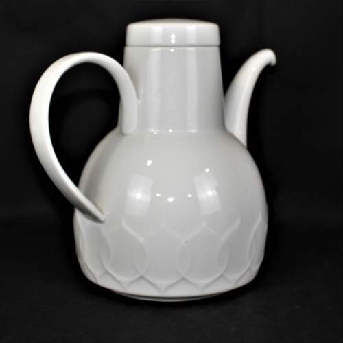Rosenthal Danish Design White Lotus Coffee Pot & Warmer Stand image-4