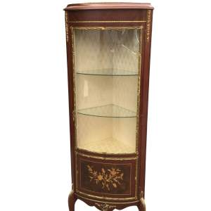 Louis XIV style Corner Bow Fronted Display Cabinet