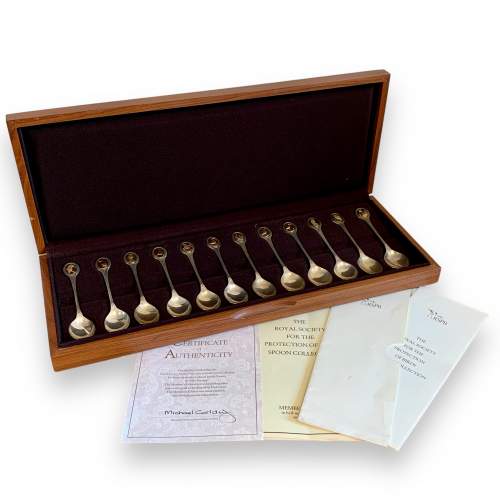 RSPB 1974 Cased Set of Silver Spoons image-1