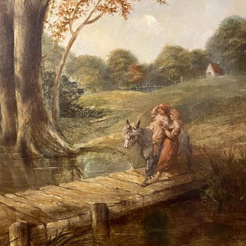 Large 19th Century Landscape Painting image-2