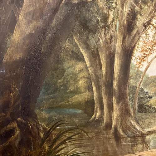 Large 19th Century Landscape Painting image-3