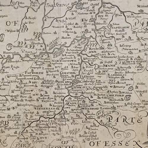 Framed Cambridgeshire Map by John Speed image-5
