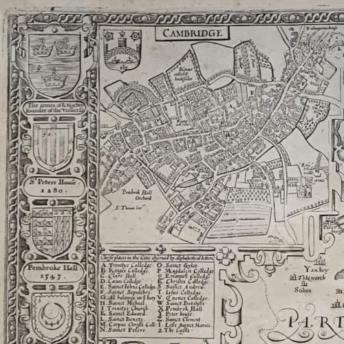 Framed Cambridgeshire Map by John Speed image-6