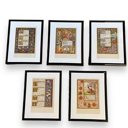 Set of Five Framed Psalm Pages image-1