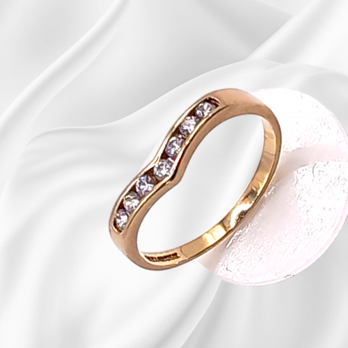 Gold Diamond  Wishbone Ring image-2