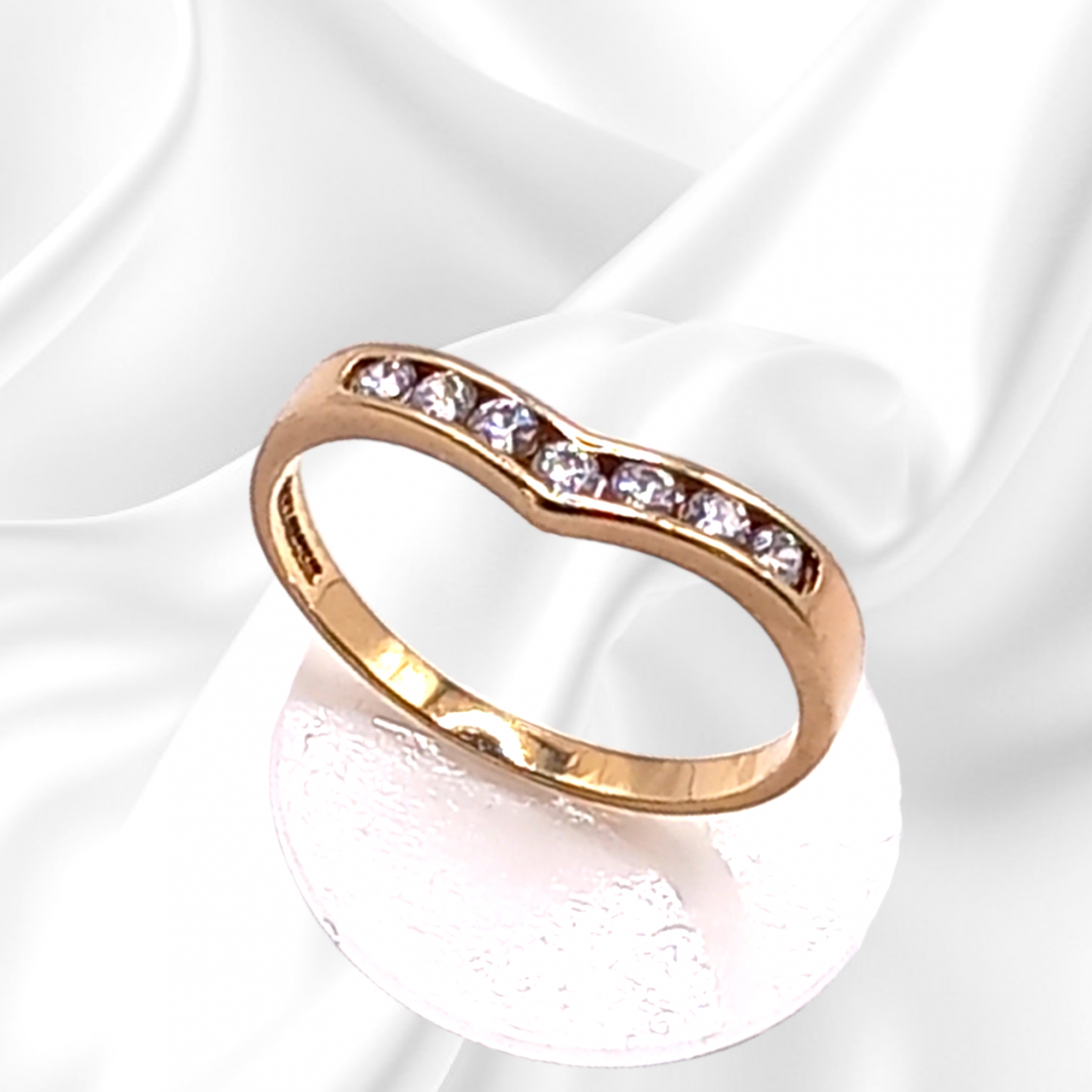 18ct Gold Diamond Wishbone Eternity Ring 0.24ct – John Ross Jewellers