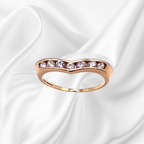 Gold Diamond  Wishbone Ring image-4