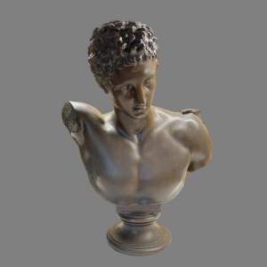 19th Century Bronzed Bust of Hermes