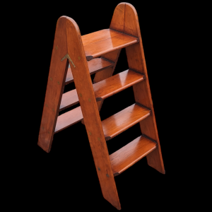 Solid Cherrywood Folding Library Steps