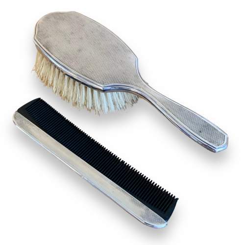 Mappin & Webb Hallmarked Silver Brush and Comb Set image-6