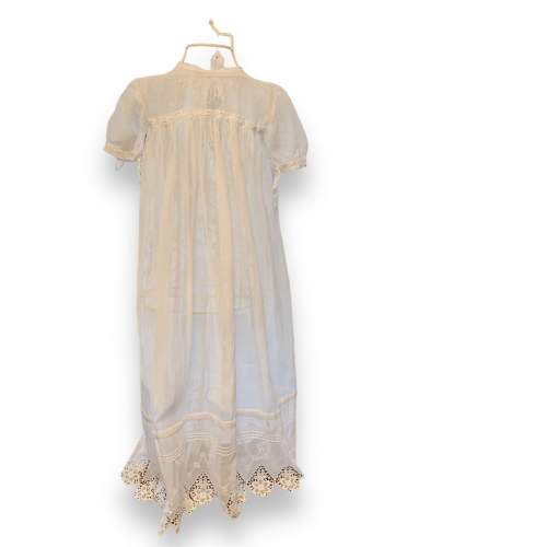Vintage Cotton Christening Robe image-1