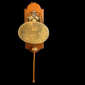 Victorian Brass Wall Hanging Gong with Striker