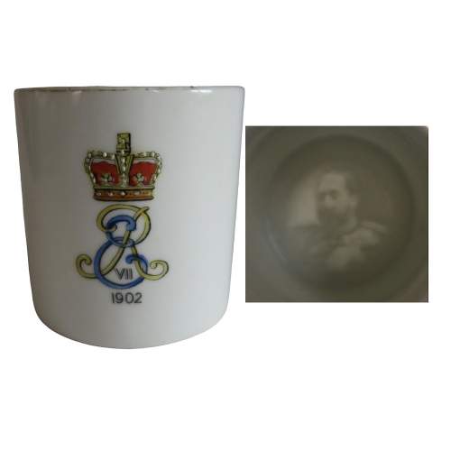 Rare 1902 Edward VII Lithophane Commemorative Mug image-1