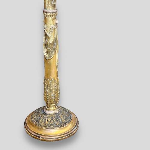 Rare 18th Century Gilt Gesso Candlestick image-5