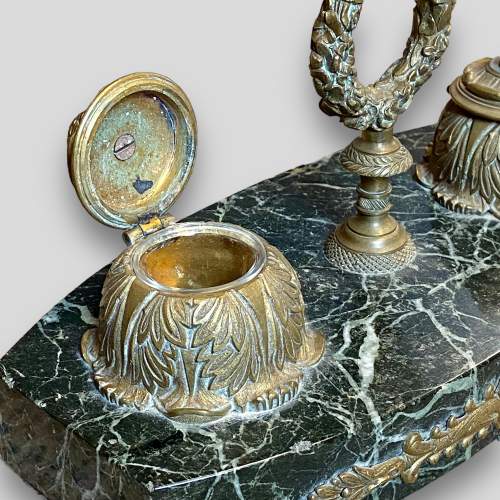 French Marble and Brass Desk Set image-3