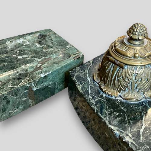 French Marble and Brass Desk Set image-6