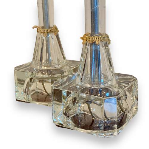 Pair of 20th Glass Table Lamps image-2