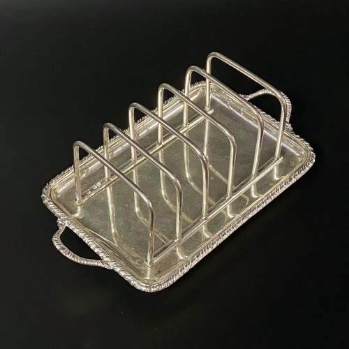 Silver Toast Rack on Tray image-2