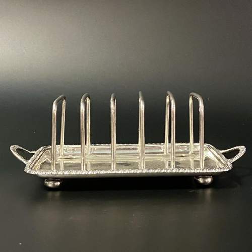 Silver Toast Rack on Tray image-3