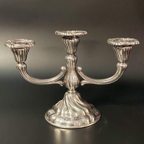 Silver Three Arm Candlestick image-1