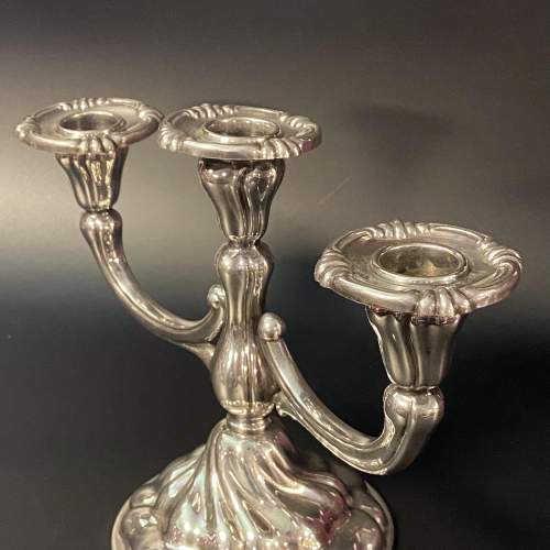 Silver Three Arm Candlestick image-2