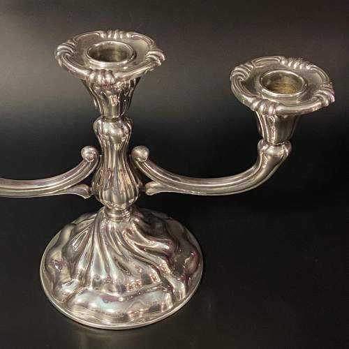 Silver Three Arm Candlestick image-3