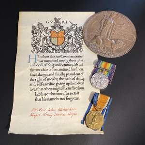 WW1 Medals and Death Plaque