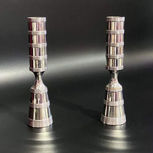 Pair of Silver Plated Candlesticks by Jenss Harald Quistgaard image-1