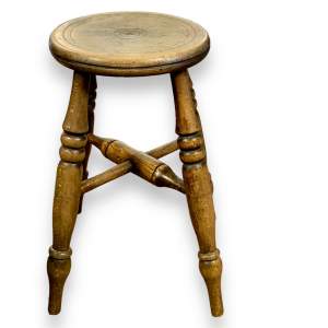 19th Century Ash and Elm Kitchen Stool