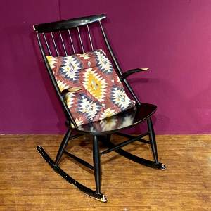 Rare Mid Century Rocking Chair by Kristian Illum Wikkelsø