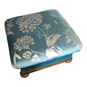 Victorian Rosewood Frame Square Footstool