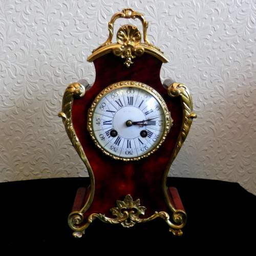 French Tortoiseshell Clock Circa 1880 Japy Freres image-1