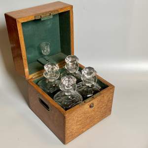 Early Victorian Oak Campaign Decanter Box