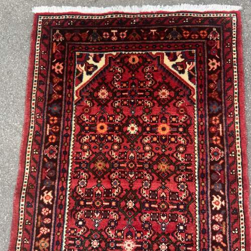 Hand Knotted Persian Runner Hosseinbad Repeating Floral Design image-5