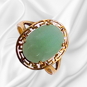 Gold Jade Ring