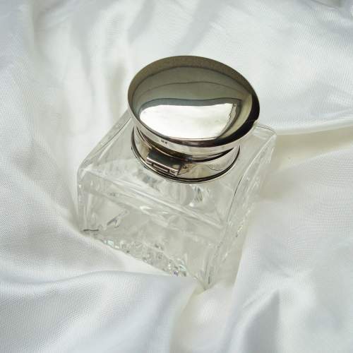 Silver Top Glass Inkwell image-3