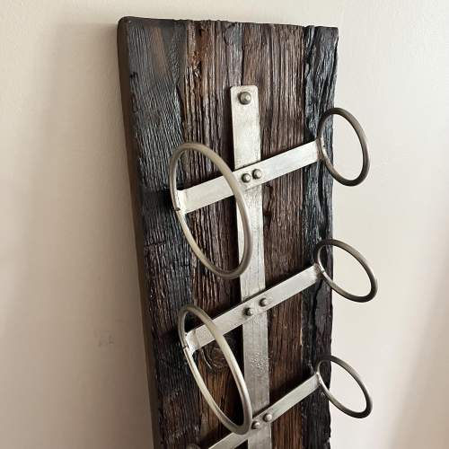 A Good Quality Heavy Salvage Wood Red Wine Rack image-3